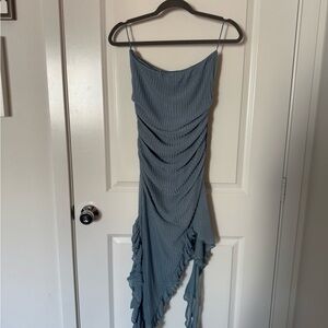Zara Asymmetrical Blue Dress